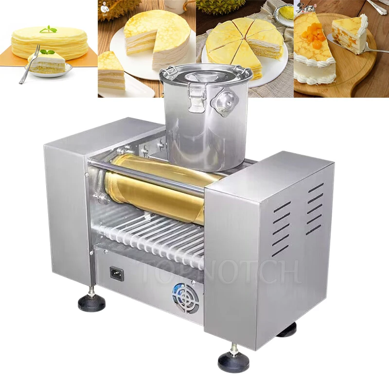 

Thousand Layer Mango Durian Spring Roll Skin Crepes Making Maker Pancake Mini Mille Crepe Cake Machine