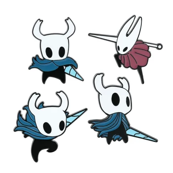 Hollow Knight spille in metallo smaltato Hollow e Hornet Silksong 1