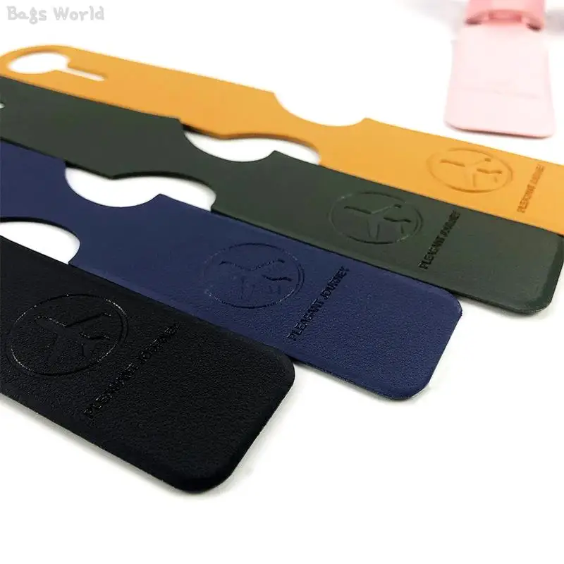 Luggage Tag 1x PU Leather Luggage Tag Portable Suitcase Identifier Label