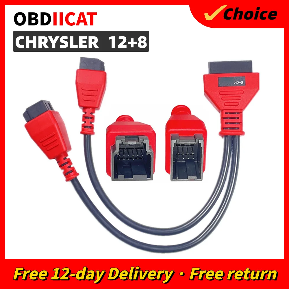 For Chrysler Programming Cable FCA 12+8 Connector Cable ForAut-el DS808 ...