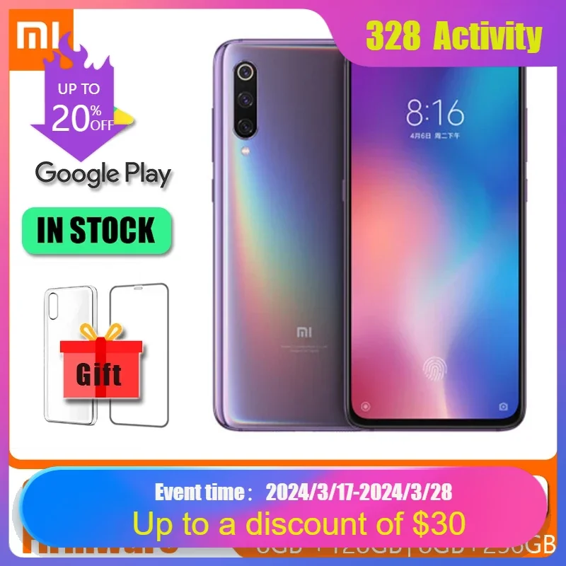 

Xiaomi 9 Memory Smart Phone AMOLED 6.39 inch Display Snapdragon 855 3300mAh Battery Global Version