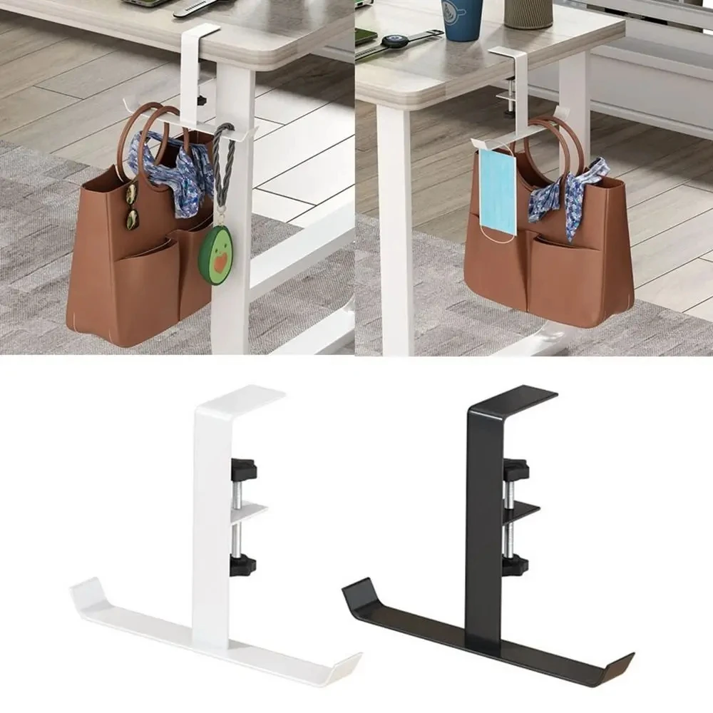 Desk Edge Hook Adjustable Hanging Bag Storage