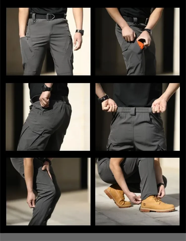 Description Picture 5 of itemCity Tactical Cargo Pants Classic Outdoor Hiking Trekking Army Tactical Joggers Pant Camouflage Military Multi Pocket Trousers