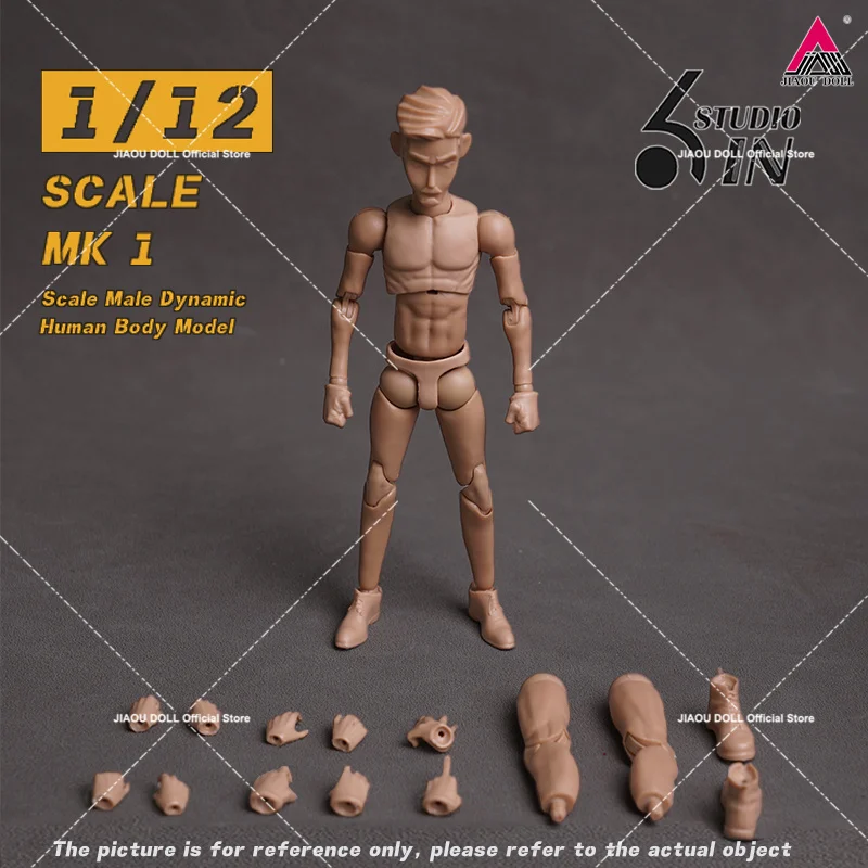 6in Studio 1/12 Scale Super Flexible Comic Articulated Male Body For 6" Dynamic Human Action Figure Doll Model