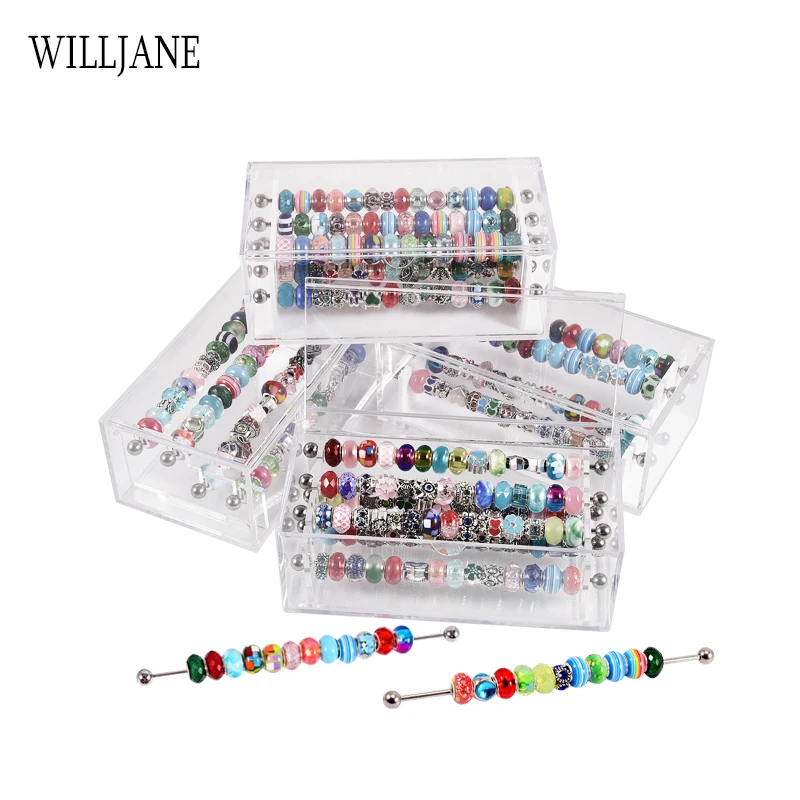 Transparent Trollbeads Storage Case Acrylic Tray Pandora Charms Stand Holder Organizer Box Bracelet Beads Display Rondelles Rack transparent trollbeads storage case acrylic tray pandora charms stand holder organizer box bracelet beads display rondelles rack