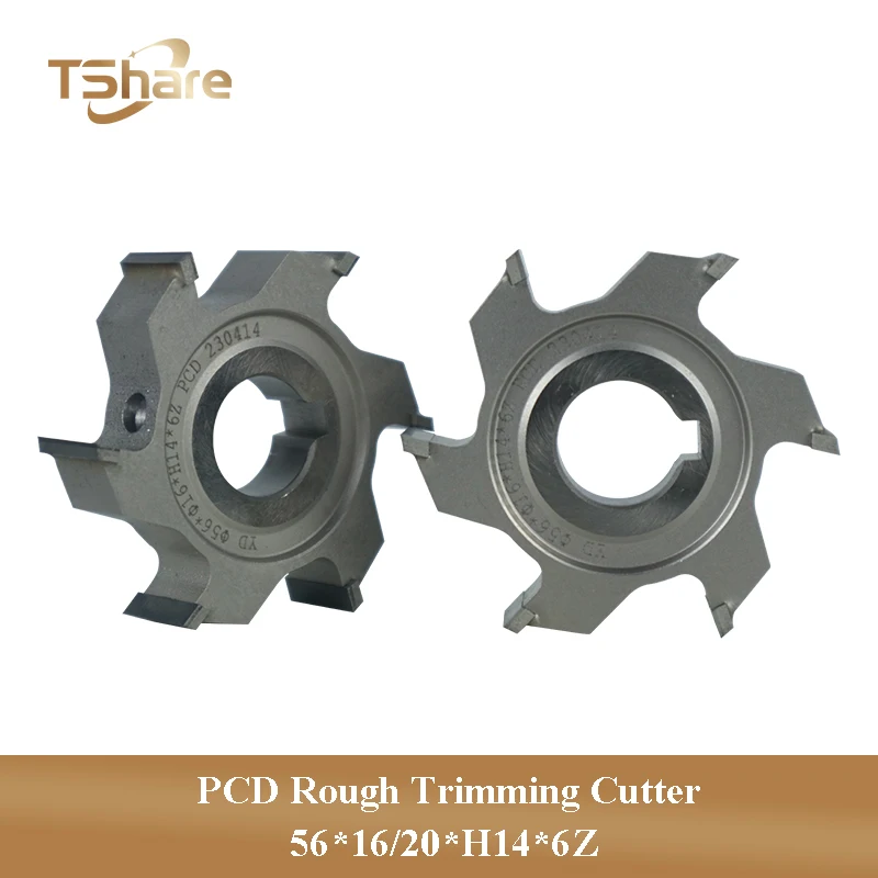 

2pcs Durable Diamond Material 56*16/20*H14*6Z PCD Rough Trimming Cutter for Edge Banding Machine