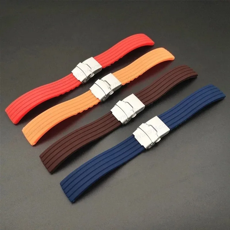 Silicone Wristbelt Rubber Watchband with Quick Release Strap - Universal Men's Bracelet, Various Widths