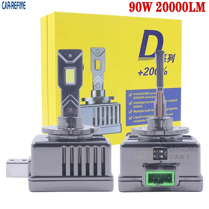 

2PC 90W 20000LM D1S LED Headlights HID D2S D3S D4S D5S D8S Plug&Play 1:1 To Turbo Car LED HID Headlamp Light Canbus for BMW Benz