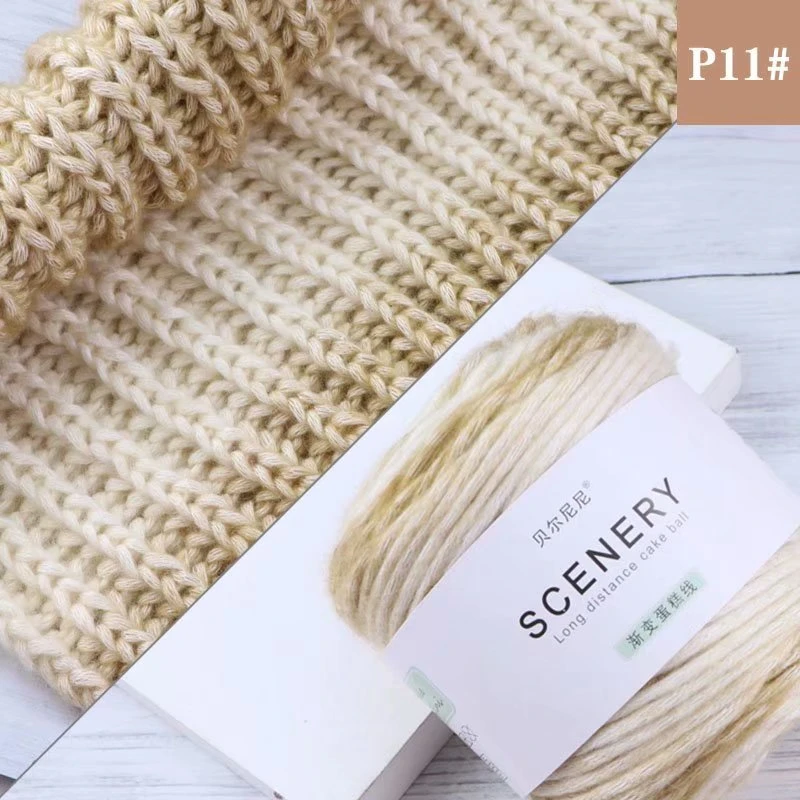 100g Dyed Rainbow Wool Yarn, Gradient Cake Knitted Yarn, Woven DIY Sweater Doll Scarf Hat Crochet Thread, Chunky Yarn,Wholesale 6