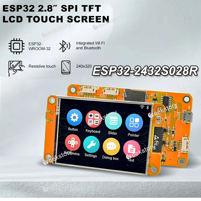 1PCS/2PCS/4PCS 2.8 ''ESP32 ESP32-2432S028R 드라이버 디스플레이 모듈 보드 ILI9341 모듈 DIY 부품이있는 저항 막 터치 스크린 TFT