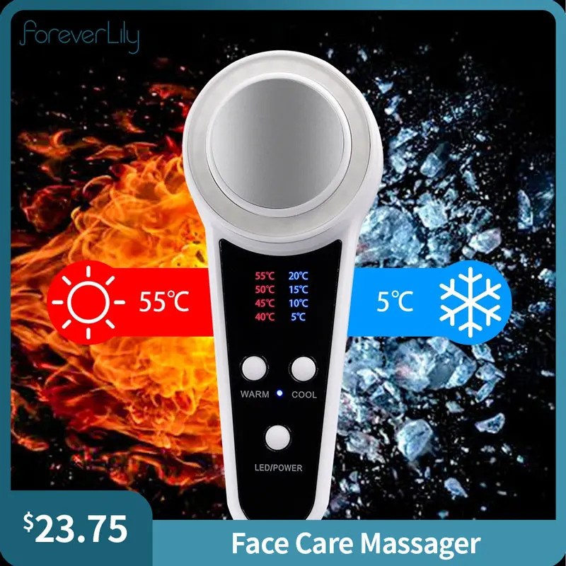 

3 цвета горячая холодная красота инструмент фотон омоложение массажер подтяжка кожи укрепляющий лица холодный теплый молоток уход за лицом массажер