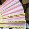 40/36/20Pcs Foldable Hand Fan Customized Logo Wedding Party Bridesmaids Gift 24/25/30/32pc Child Christening Favors Fans 5