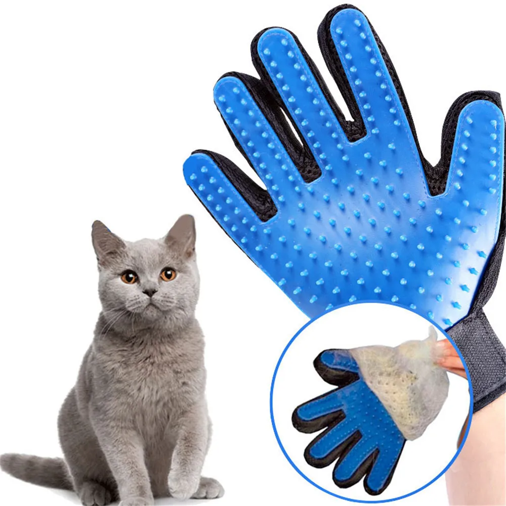 

Pet Glove Cat Grooming Gentle Efficient Hair Deshedding Remover Brush for Animal Gloves Cats Bath Clean Massage Supplies