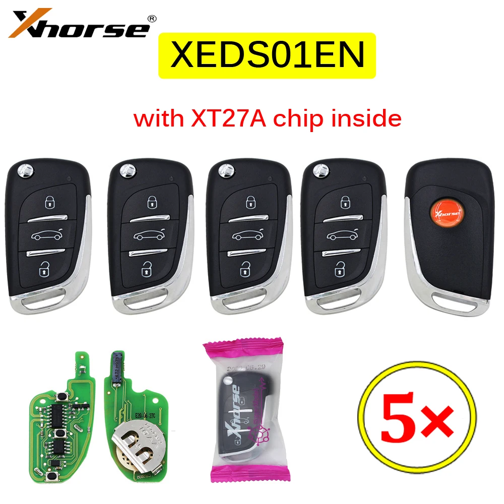 5PCS/LOT Xhorse XEDS01EN VVDI Super Remote with XT27 XT27A66 Chip Work for VVDI2 /VVDI MINI Key Tool/VVDI Key Tool Max Car Remote Key