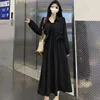 Plus Size Plus Size Women's Autumn Long Sleeve Short Dress Set Two Pieces Long Dress Two Piece Set with Open Cardigan Jacket