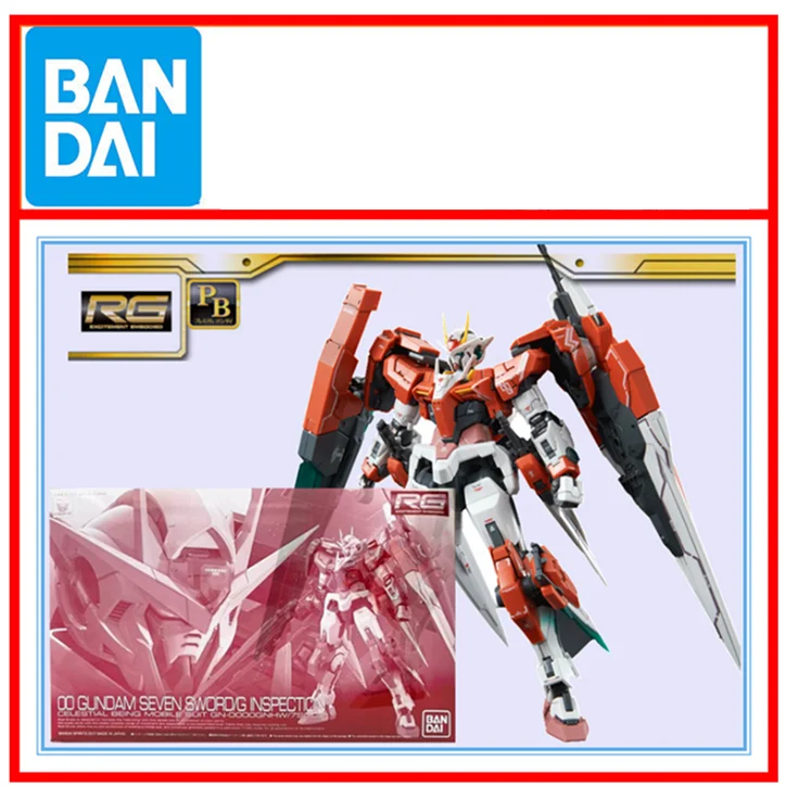 

Japaneses Original Bandai PB Limited RG 1/144 00 Seven Swords/G INSPECTION GUNDAM Mobile Suit Assemble Model Action Figures