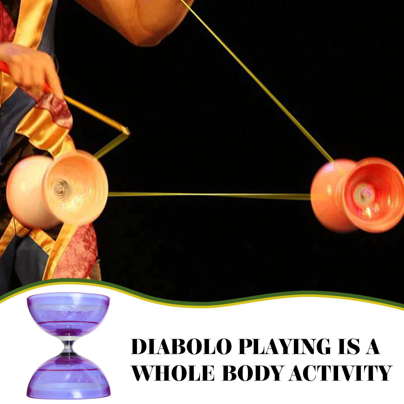 Diabolo toy Three Bearings Diabolo for Kids Student Children&rsquo;s Elderly People