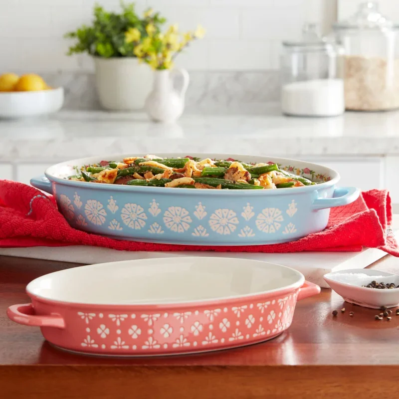 

Овальная керамическая тарелка для выпечки, 2 шт.