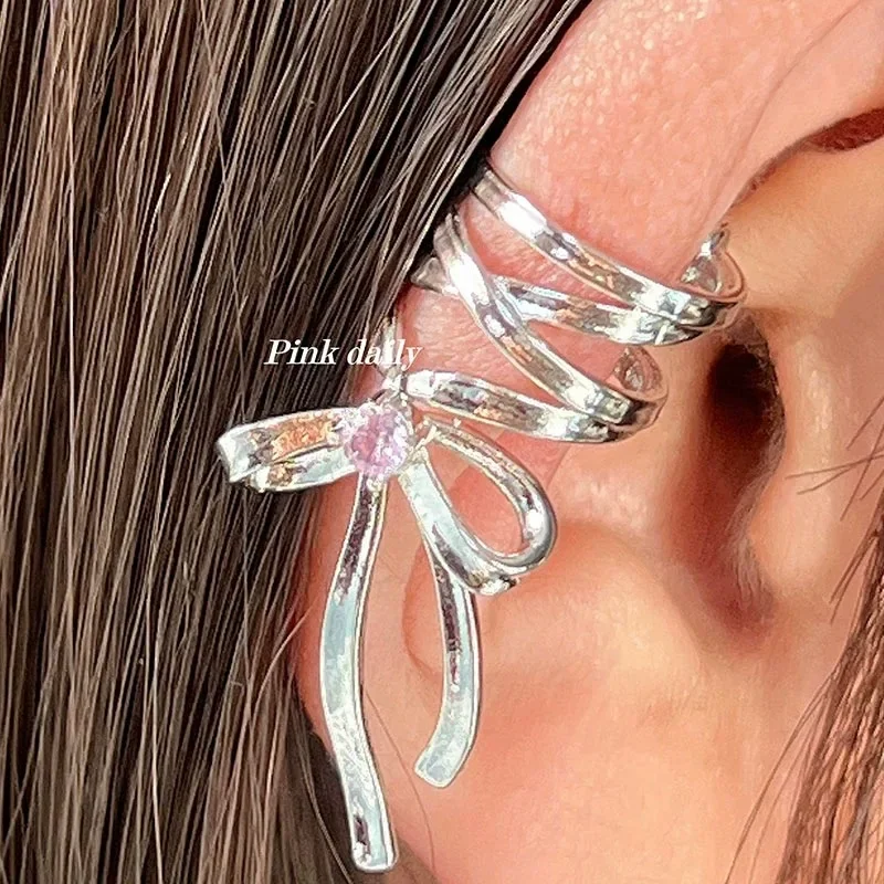 nuavo☆Ribbon Classic earring★韓国人気★ Korean Fashion Kpop Earring Jewelry Girl New Ribbon