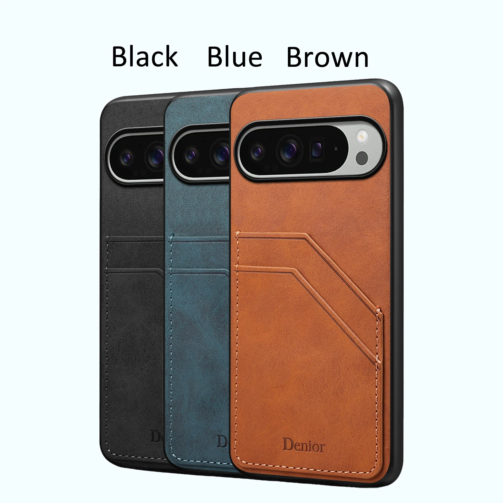Luxury Retro Wallet Phone Case Card Holder PU Leather Back Cover