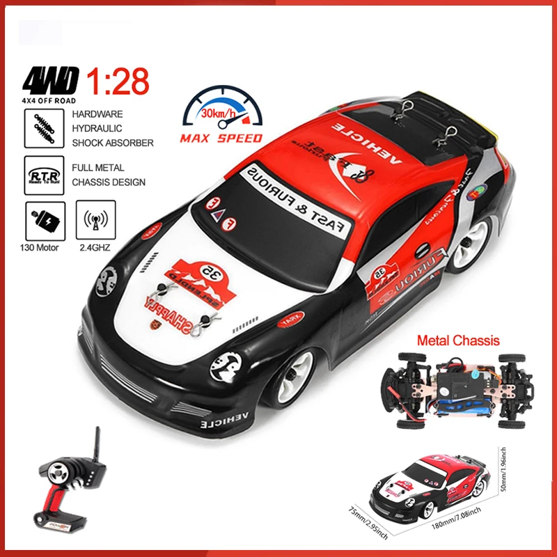 WLtoys K969 RC Drift Car 1/28 RC Car 2.4GHz 4WD 30km/h RC Race Car, rc
