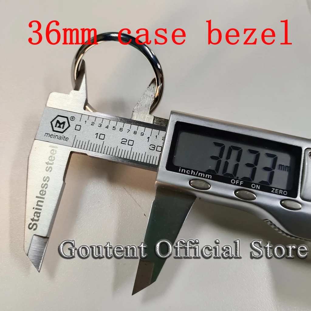 Goutent hochwertige Stahl-Uhrenlünette für 36 mm/40 mm Uhrengehäusering-Ersatz – Detail 3