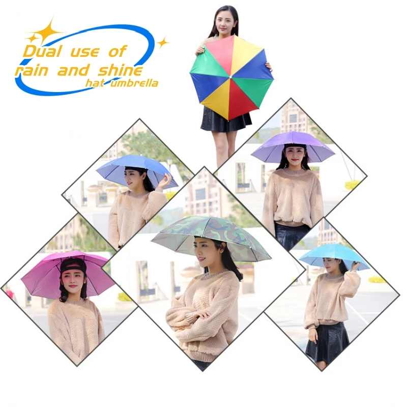 Mini Umbrella Folding Umbrella Automatic Umbrella Mini Sun Umbrella Wind Resistant Umbrella Sun Umbrella Automatic Sun Umbrella Windproof Umbrella Manual Umbrella Portable Rain Uv Protection Head Umbrella Hat Foldable Outdoor Travel Fishing Sunshade Waterproof Camping Cap Headwear