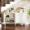 Tribesigns Buffet Cabinet Sideboard with Storage, 59.4-Inch White Storage Cabinet Modern Sideboard Buffet Table with Doors 3