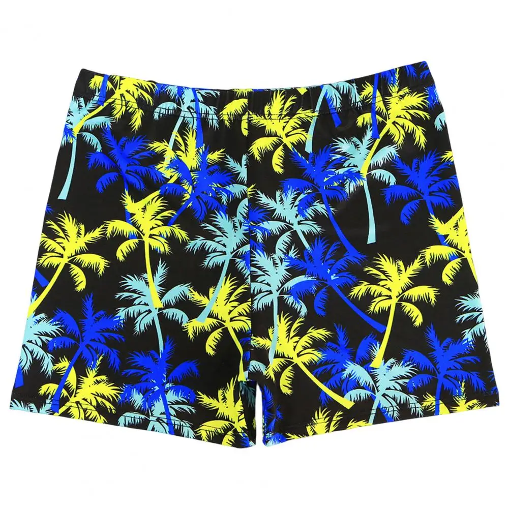 Beach Shorts Fashionable Anti Embarrassment Plus Size Men Digital Print Pattern Flat Corner Swimming Trunks for Holiday