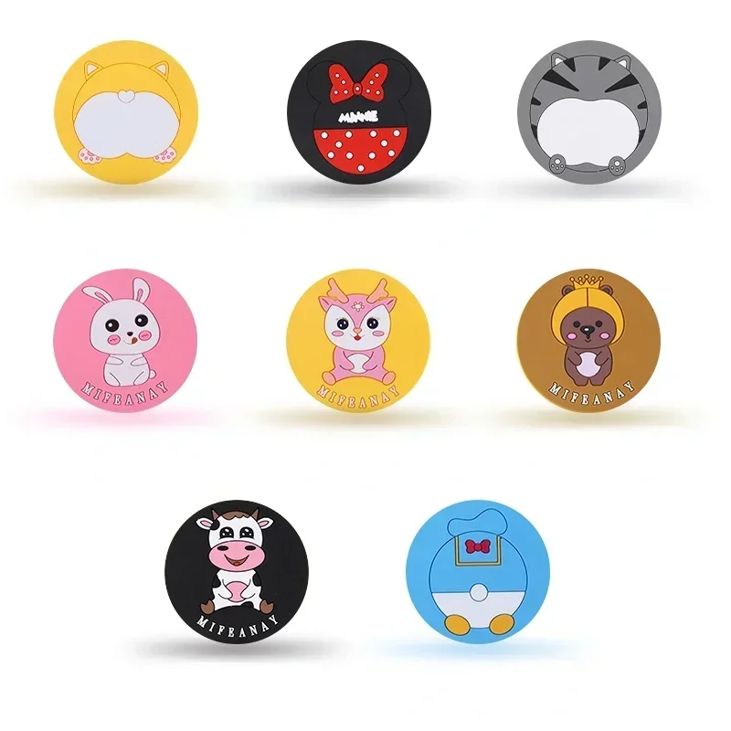 Car Assecories Car Coasters Anti-Slip Pad PVC Cup Holder Mat Decor Creativity Cartoon Coaster High Temperature Resistance cup holder coasters car coaster pads