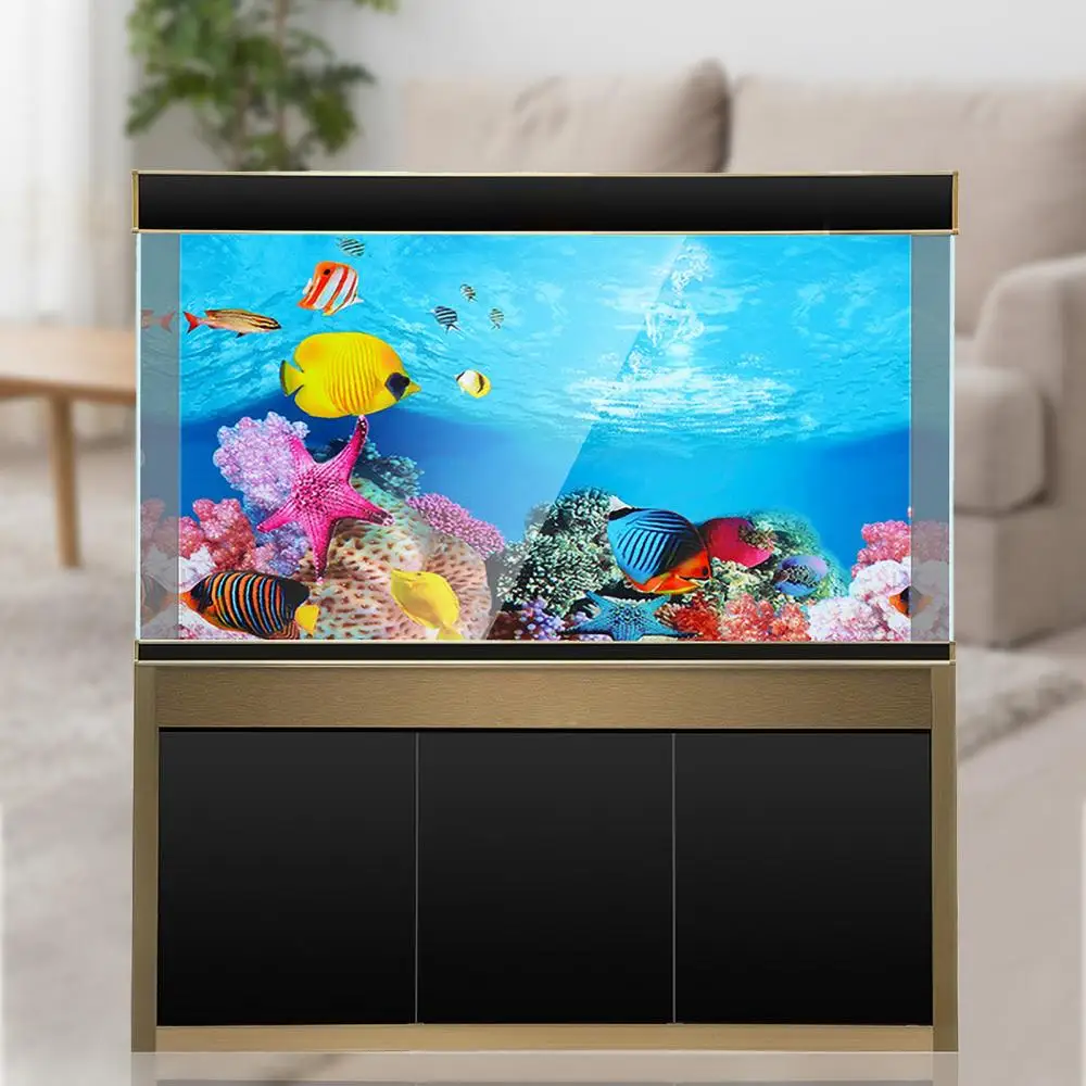 Aquarium Background Poster Self-adhesive 3D PVC Sticker for Fish Tank fish tank backdrop aquarium sticker