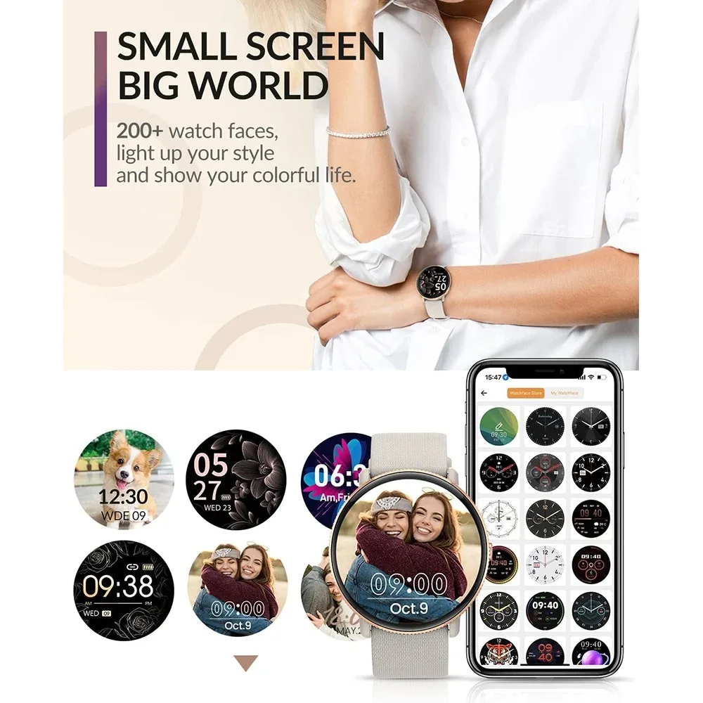Smart Watch Women Men 1.43 Inch Bluetooth Call Smartwatch IP68 Waterproof Sport Heart Rate SmartWatch Festival Gifts HD smart watch