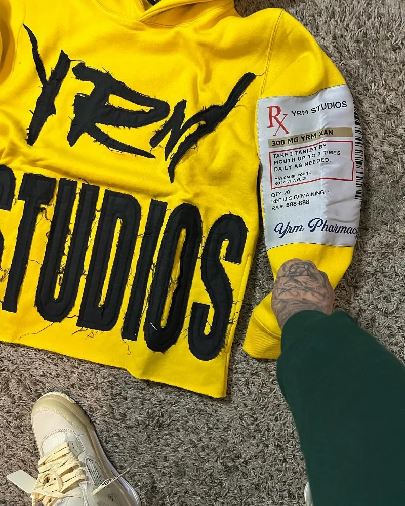 Y2K Harajuku Style New Fashion Letters Posted Cloth Sweater Hoodies Men Street Vintage Punk Hip Hop Casual Hooded Sweater Women 5