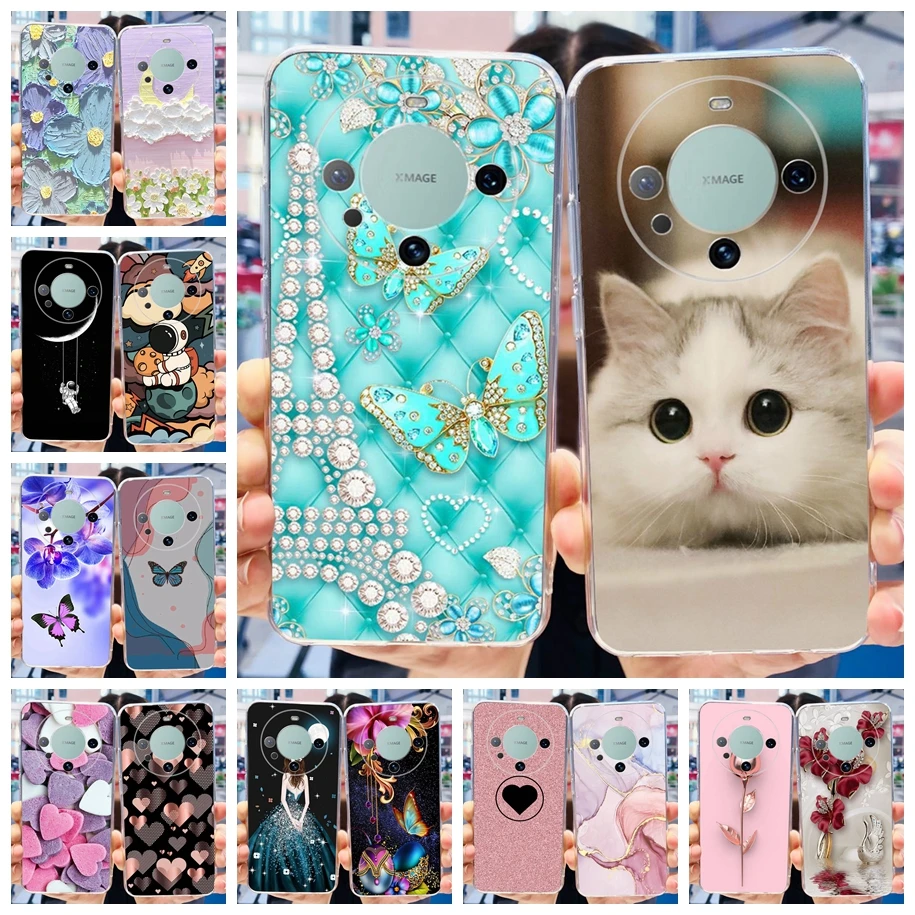 Per Huawei Mate 60 Mate60 Pro Custodia Bella Farfalla Cover Posteriore Del Telefono Per Huawei Mate 60 Pro 5G Aln-Al80 Coque Mate 60Pro + Paraurti