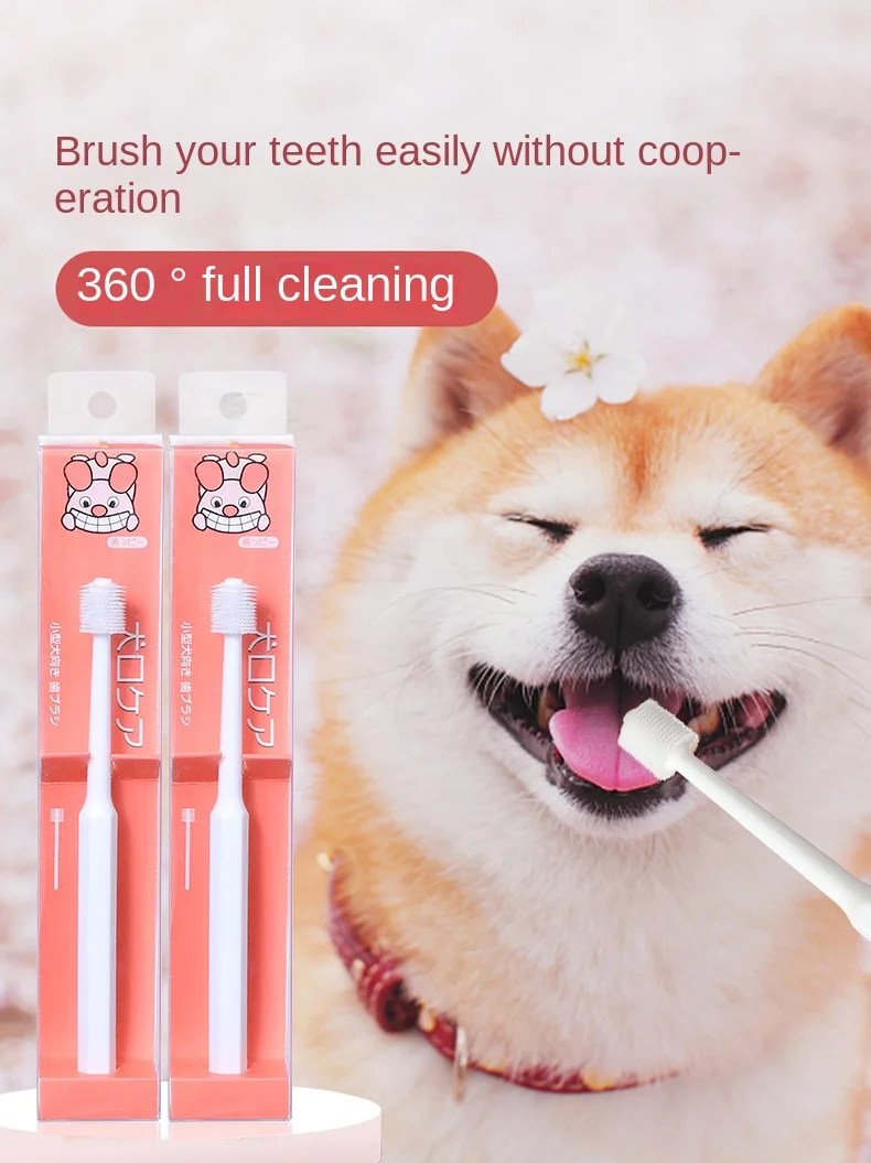 Super Soft Tooth Brush 360 ° Oral Cleaning Pet Toothbrush Remove Bad Breath Tartar Tooth Brush Dog Cat Oral Care Mouth Clean NEW