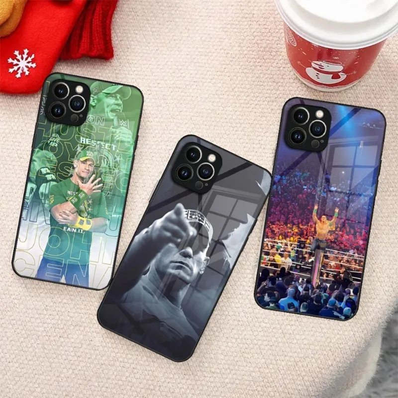Wrestling Star John Cena Custodia Per Telefono Per Iphone 14 Pro 11 13 12 Mini X Xs Xr Max 8 7 6 Plus Se 2020 Glass Design Cove