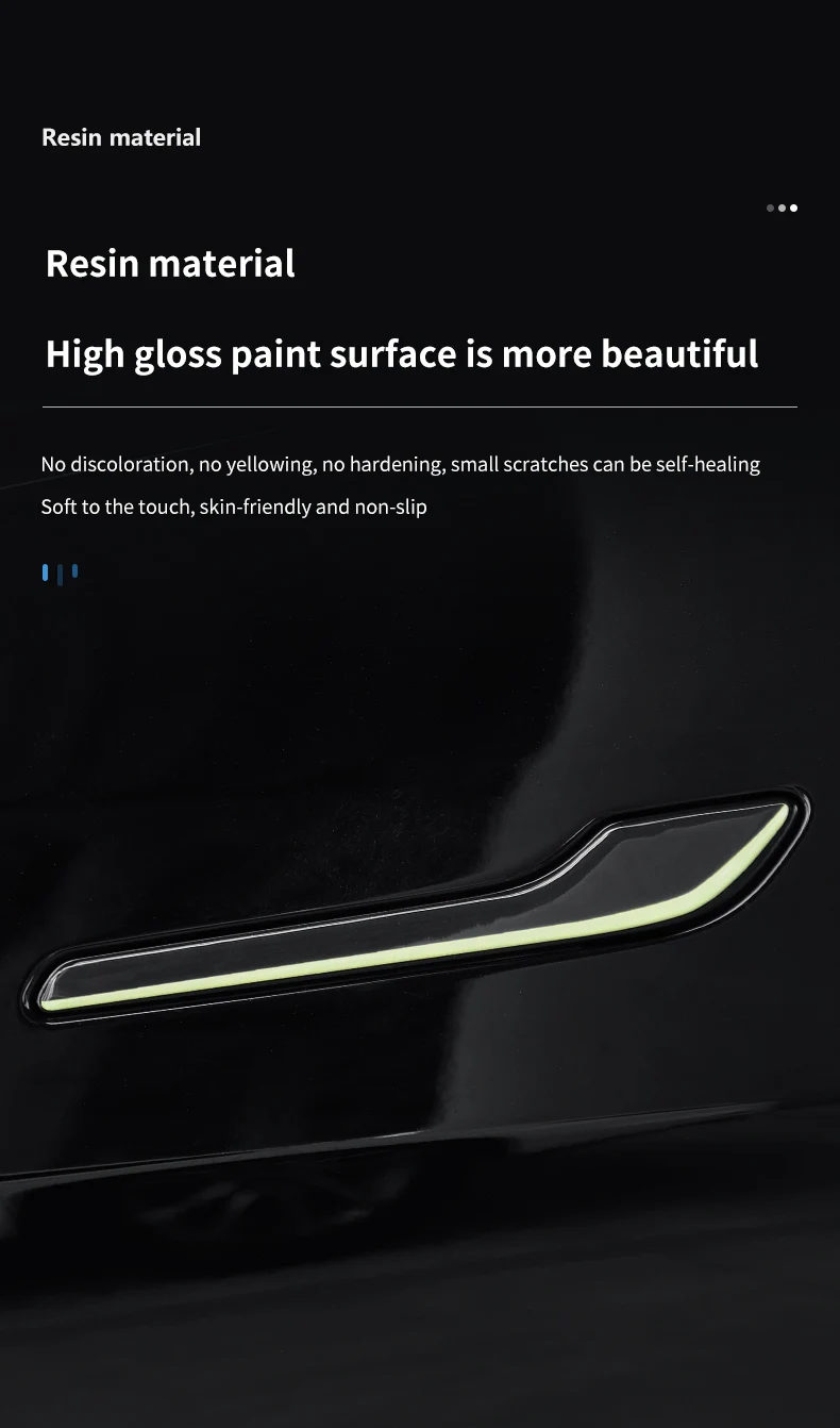 4pcs car door handle sticker For tesla model 3/model y 2021-2024 2025 Luminous d