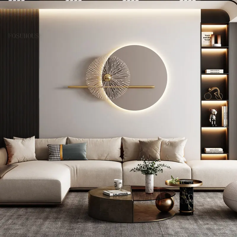 NordicWroughtIronWallDecorModernLivingRoomMetalWallDecoration