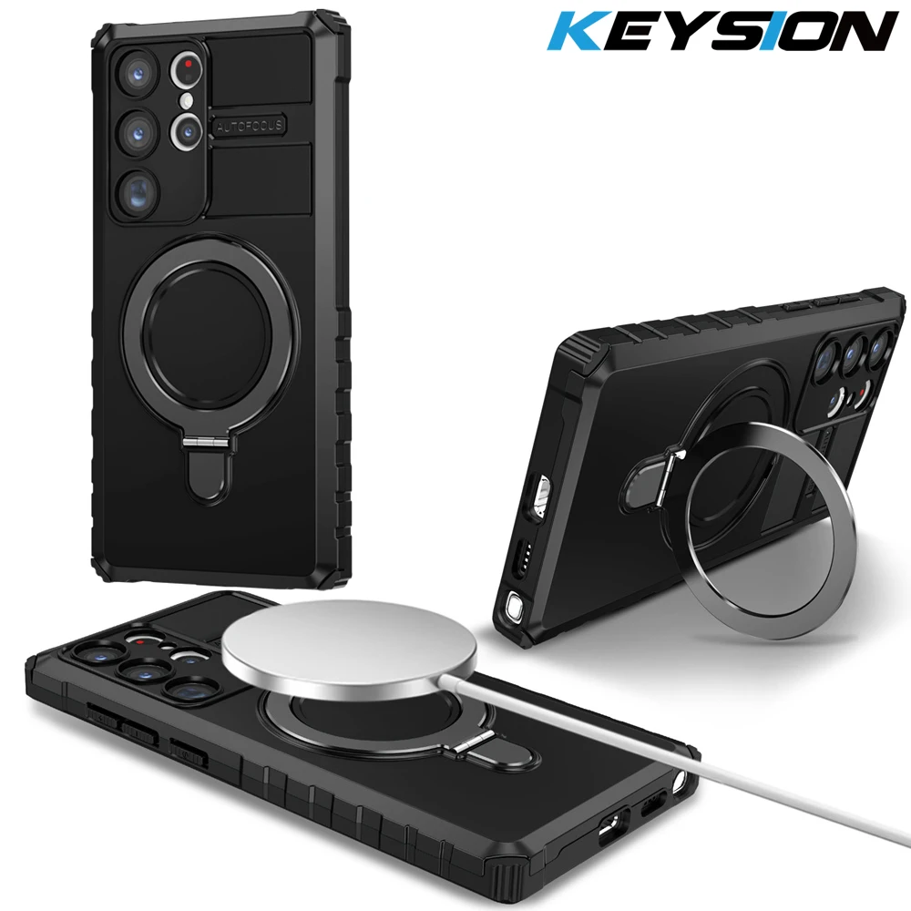 Capa Magnética Keysion para Samsung Capa de Telefone para Galaxy Note 20 Ultra Magsafe S24 Plus S23 Mais S22 Plus S21 S20 fe