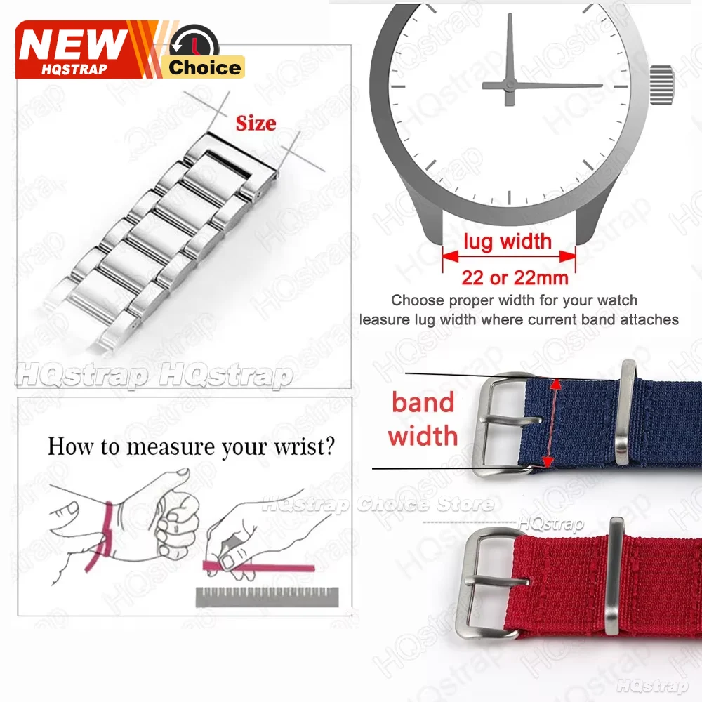 Premium Nylon Woven Watch Band with Black Needle Buckle - Versatile Strap