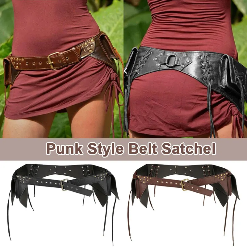 Medieval Waist Bag Renaissance Viking Knight Pirate Cosplay  Pouch Pocket Travel Outdoor Waist Protector Belt Bag