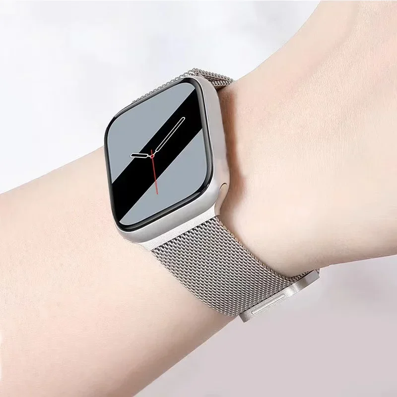 Sleek Metal Milanese Loop Strap with Magnetic Closure