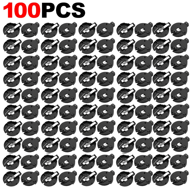 10-100Pcs CR2032 Battery Holder Coin Cell Case CR2032 CR2025 CR2016 Coin Button Battery Holder with 2Pin 3V Solder Mounting Lead image 8