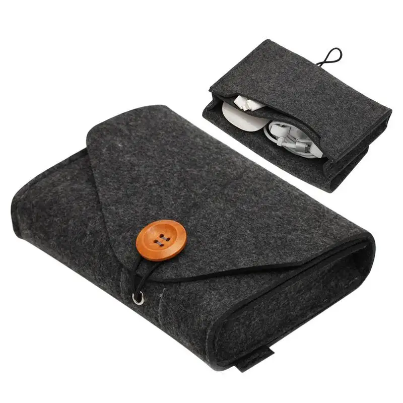 

Portable Felt Storage Bag Portable Felt Handbag Electronics Accessories Protective Case Lightweight And Durable Multifunctional