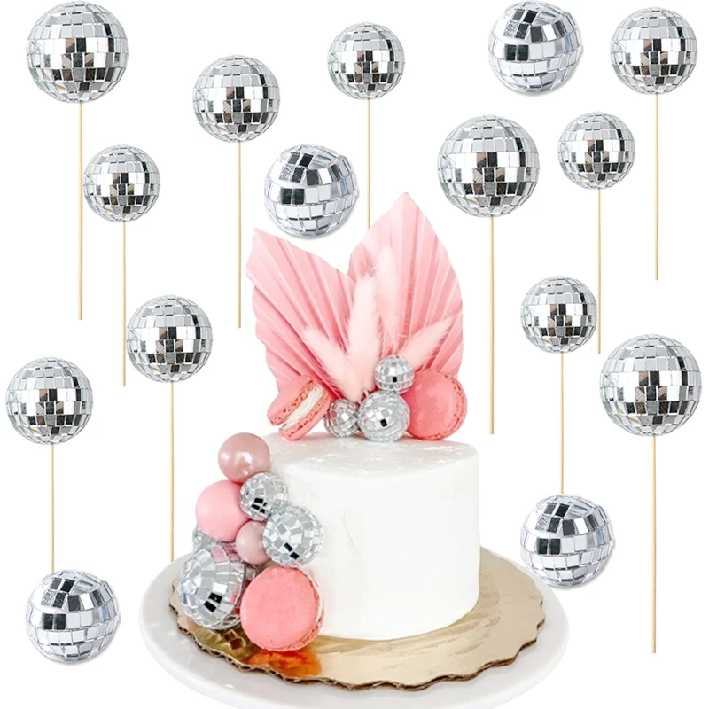 Lot De 30 Boules à Facettes Pour Décoration De Gâteau