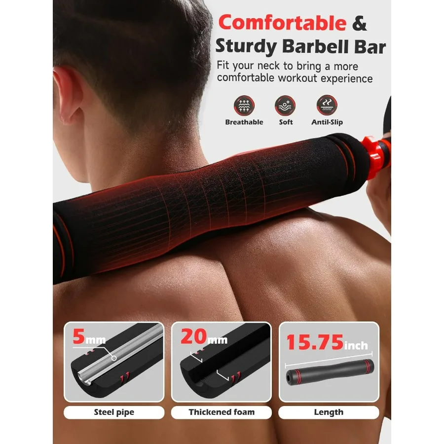 Adjustable Dumbbells,55LB (27.5LB Pair) Free Weights Dumbbells Convertible 2 or 3 in 1 Set Used as Barbell, Kettlebells, A Pair