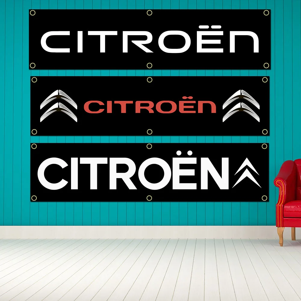 

2024 Citroens Banner Flag Polyester Printed Garage Wall Art Outdoor Decorations Tapestry