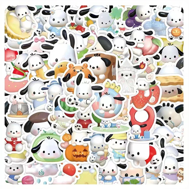 10/30/50/100pcs Kawaii Pochacco Pekkle Cartoon Stickers Sanrio Aesthetics  Sticker Laptop Stationery Tablet Scrapbook food Decals - AliExpress