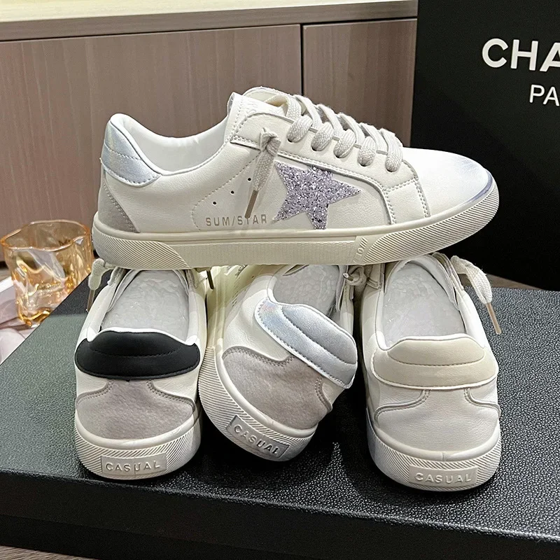 

Doing old stars small white shoes female spring and fall new hundreds of flat bottom casual board shoes trend dirty shoes