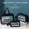 3PCS/SET PVC Waterproof Transparent Cosmetic Bag Wash Bath Storage Bag Travel Multi-function Storage Bag Cosmetic Handbag 4